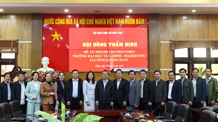 Bộ Giáo dục và Đào tạo tổ chức thẩm định thực tế Đề án thành lập Phân hiệu Trường Đại học Tài chính - Marketing tại tỉnh Quảng Ngãi